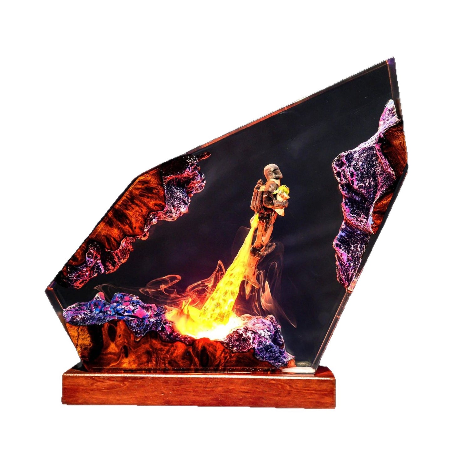Mandalorian Resin Lamp – Star Wars Gift, LED Desk Night Light