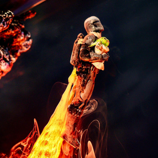 Mandalorian Night Light Lamp – Resin LED Desk Lamp, Creative Home Decor Gift