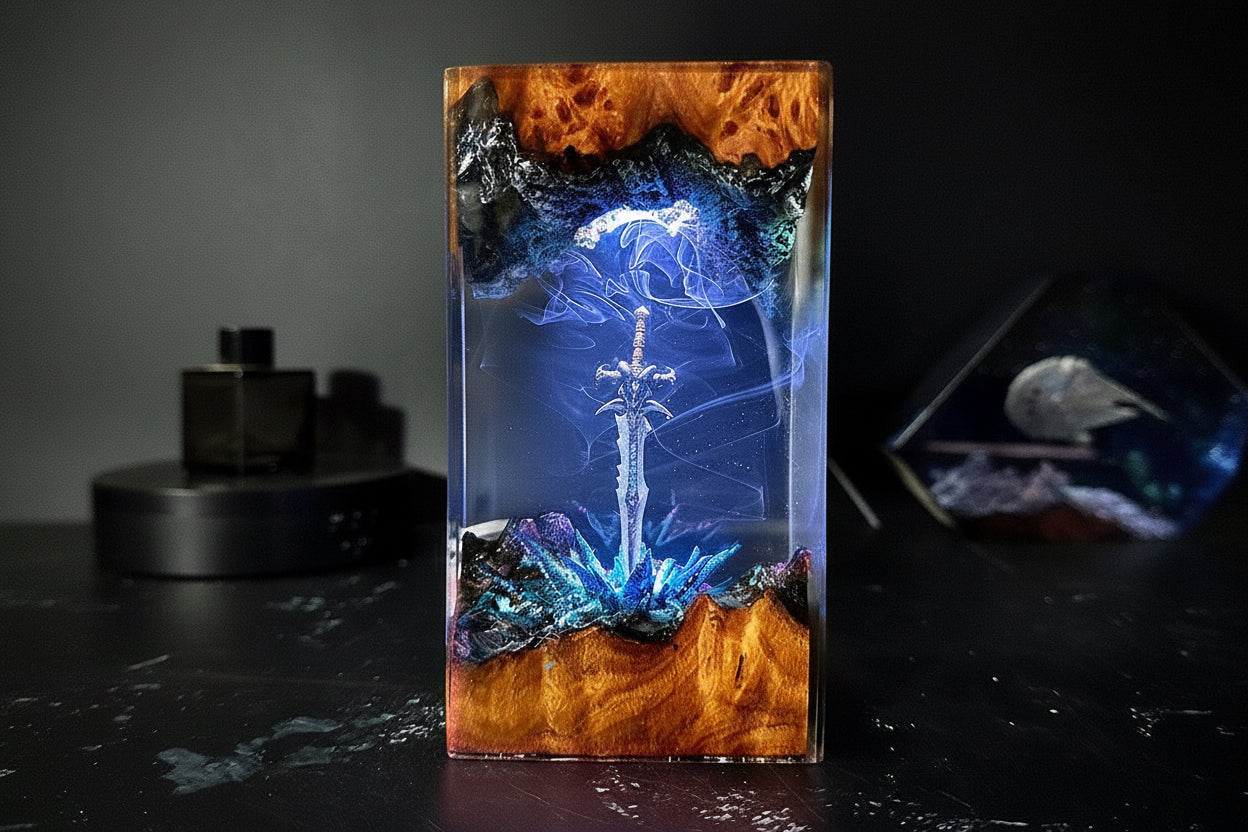Magic Sword Resin Lamp – Anime Gamer Gift, LED Night Light