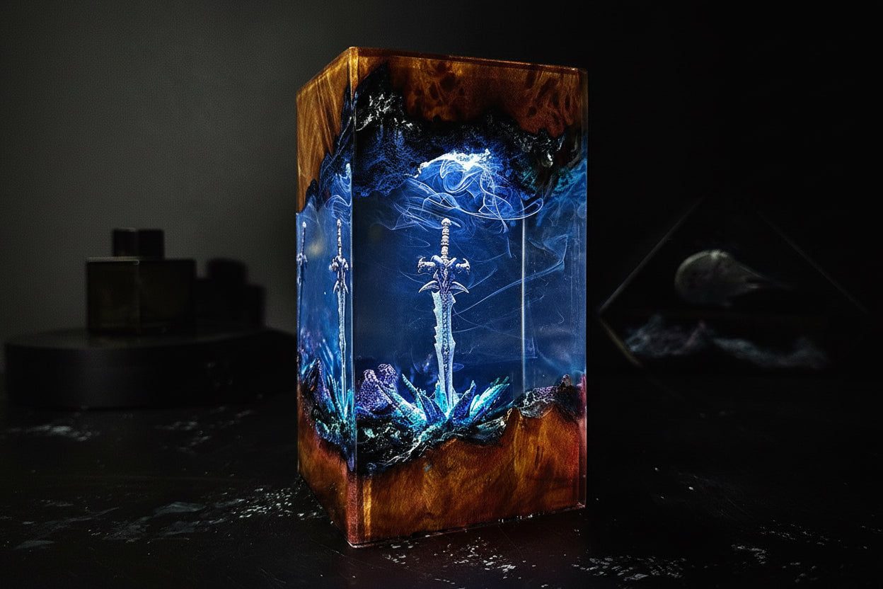 Magic Sword Resin Lamp – Anime Gamer Gift, LED Night Light