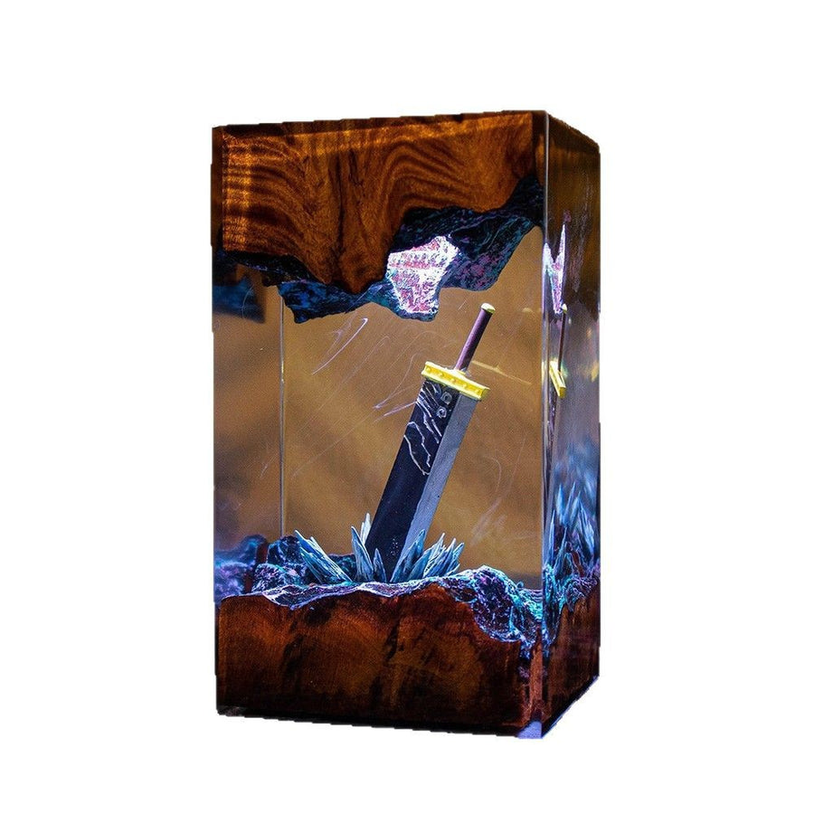 Magic Sword Anime Resin Lamp – Gamer Gift, Transparent LED Desk Light
