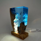 Deep Sea Diver Resin Lamp – Ocean Explorer Gift, LED Wood Night Light