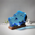 Octopus Diver Wooden Resin Lamp Ocean Night Light – Handmade Creative Sea Theme Decor & Unique Birthday Gift