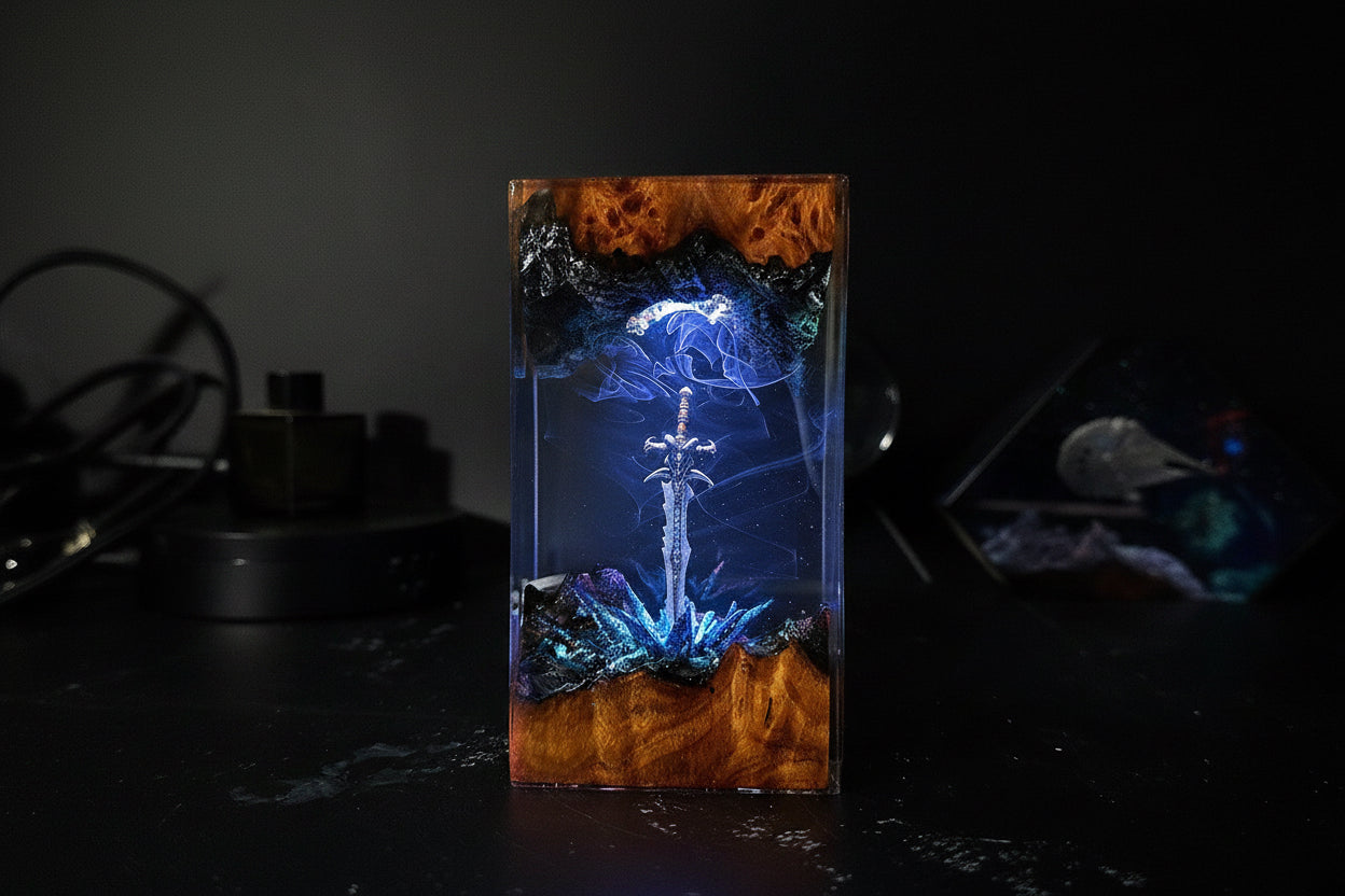 Magic Sword Resin Lamp – Anime Gamer Gift, LED Night Light